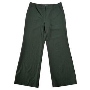 Lafayette 148 Wool Blend Flat Front Wide Leg Trouser Pants Women's Size 8 Black